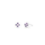 Boma Jewelry Earrings Amethyst Mini Gemstone Cross Studs