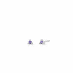 Boma Jewelry Earrings Amethyst / Sterling Silver Mini Gemstone Studs