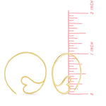 Boma Jewelry Earrings Amore Heart Pull Through Hoops