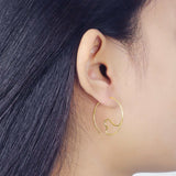 Boma Jewelry Earrings Amore Heart Pull Through Hoops