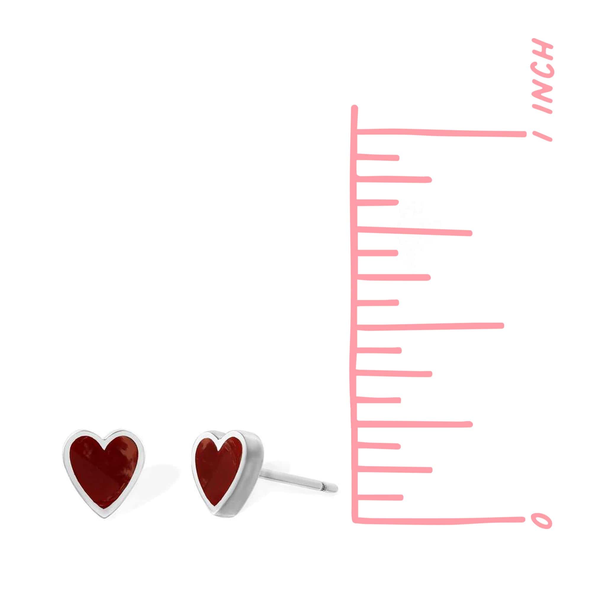 Boma Jewelry Earrings Belle Heart Studs Stone