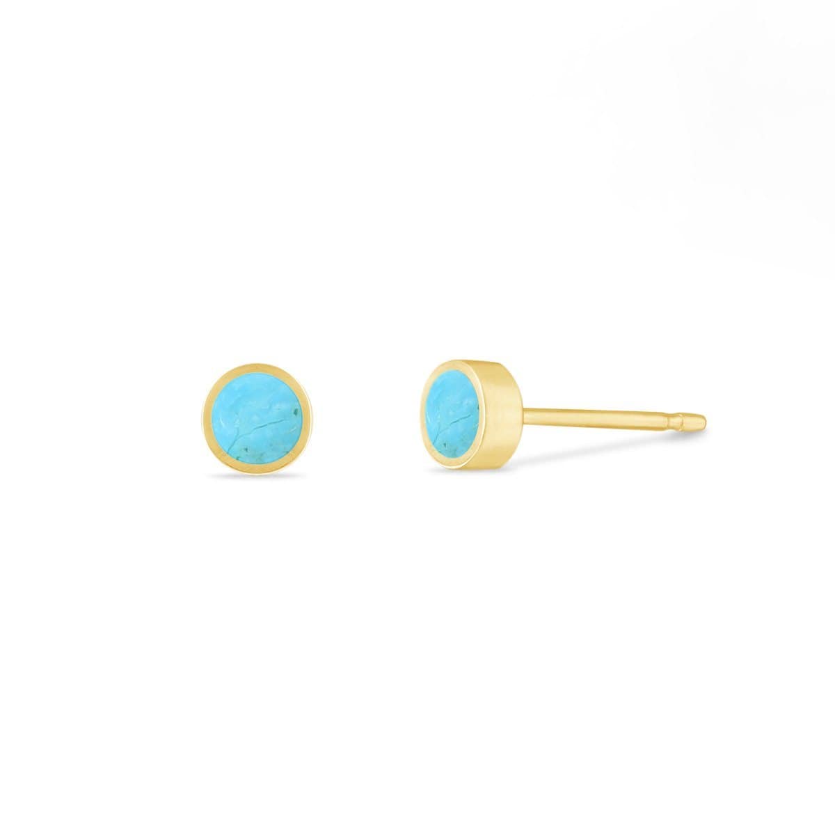 Boma Jewelry Earrings Belle Mini 14k Gold Studs with Stone option