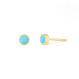 Boma Jewelry Earrings Belle Mini 14k Gold Studs with Stone option