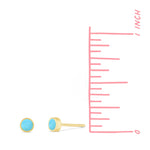 Boma Jewelry Earrings Belle Mini 14k Gold Studs with Stone option