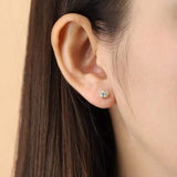Boma Jewelry Earrings Belle Studs with White Topaz