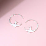 Boma Jewelry Earrings Bird Pull Through Hoops