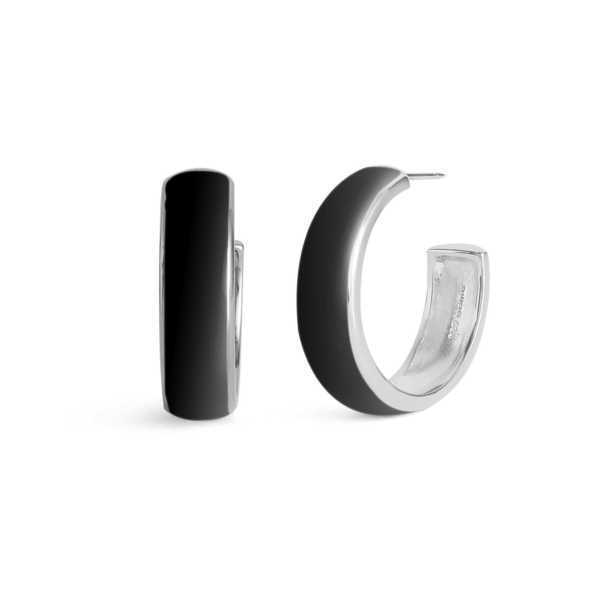 Boma Jewelry Earrings Black / Large Alina Cuff Hoops Earrings