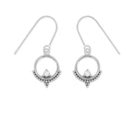 Boma Jewelry Earrings Bohemian Dot Circled Dangle Earrings with Stone