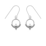 Boma Jewelry Earrings Bohemian Dot Circled Dangle Earrings with Stone