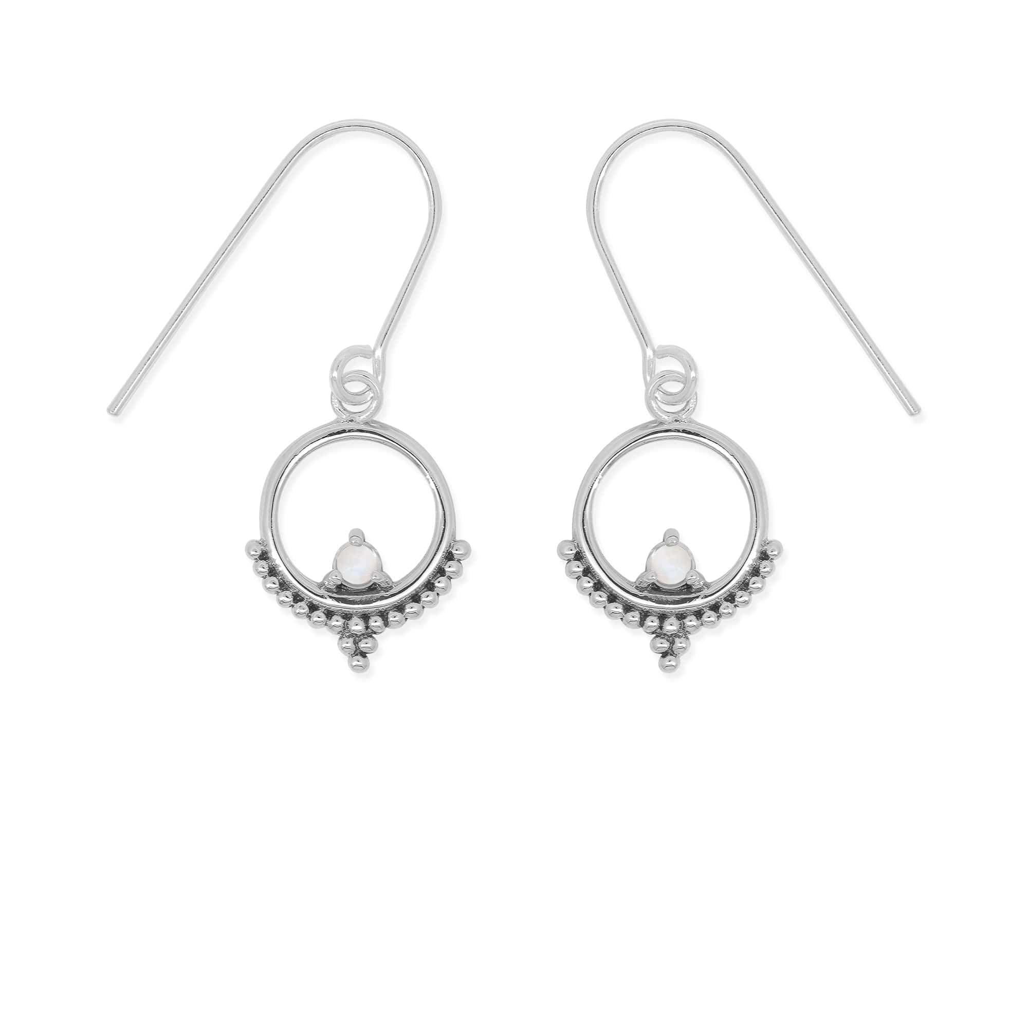 Boma Jewelry Earrings Bohemian Dot Circled Dangle Earrings with Stone
