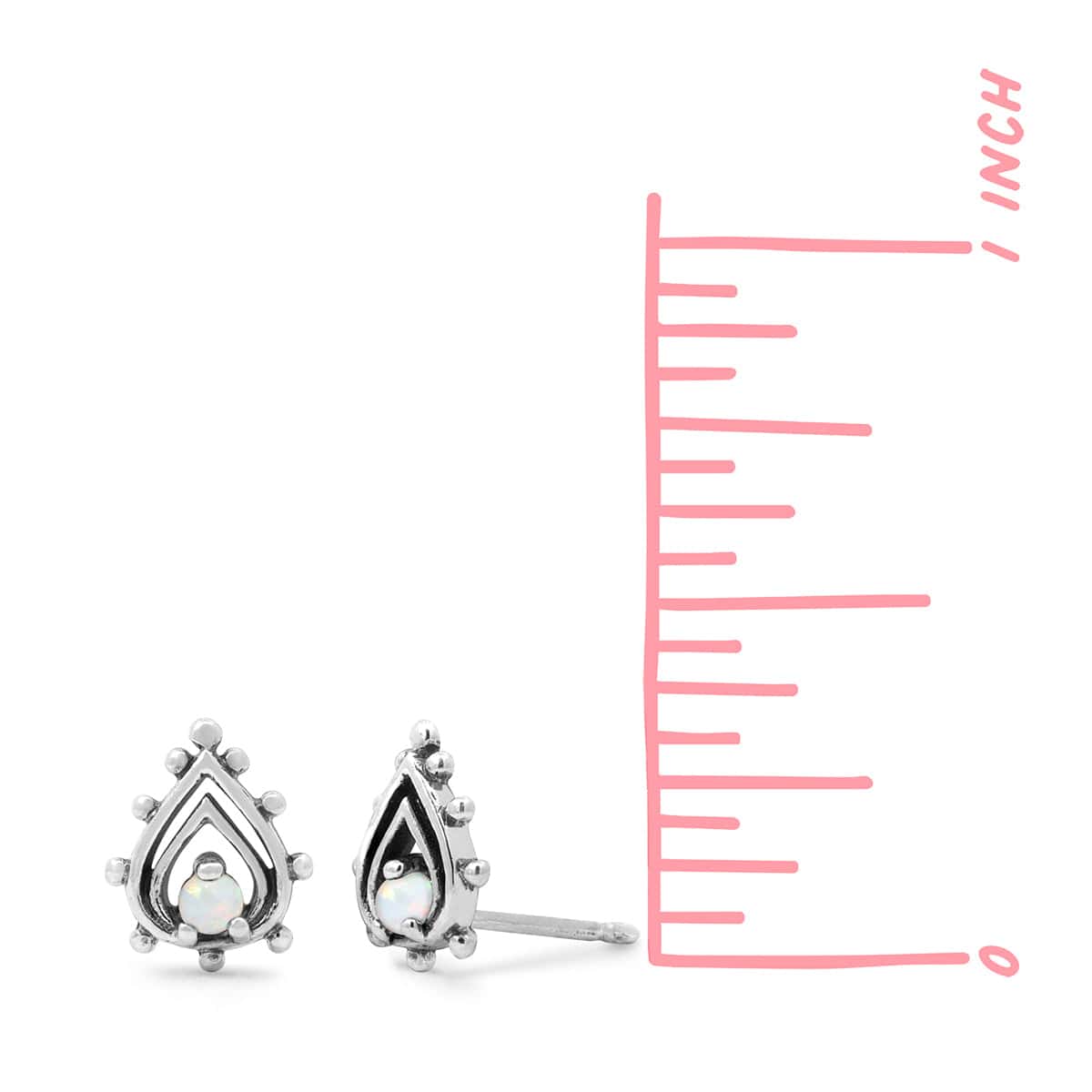 Boma Jewelry Earrings Bohemian Stud Earrings with Opal