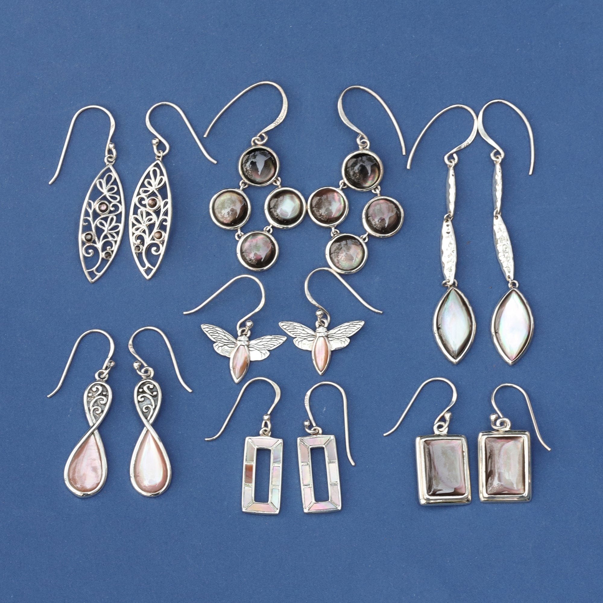 Boma Jewelry Earrings Boho Teardrop Dangle Earrings with Stone