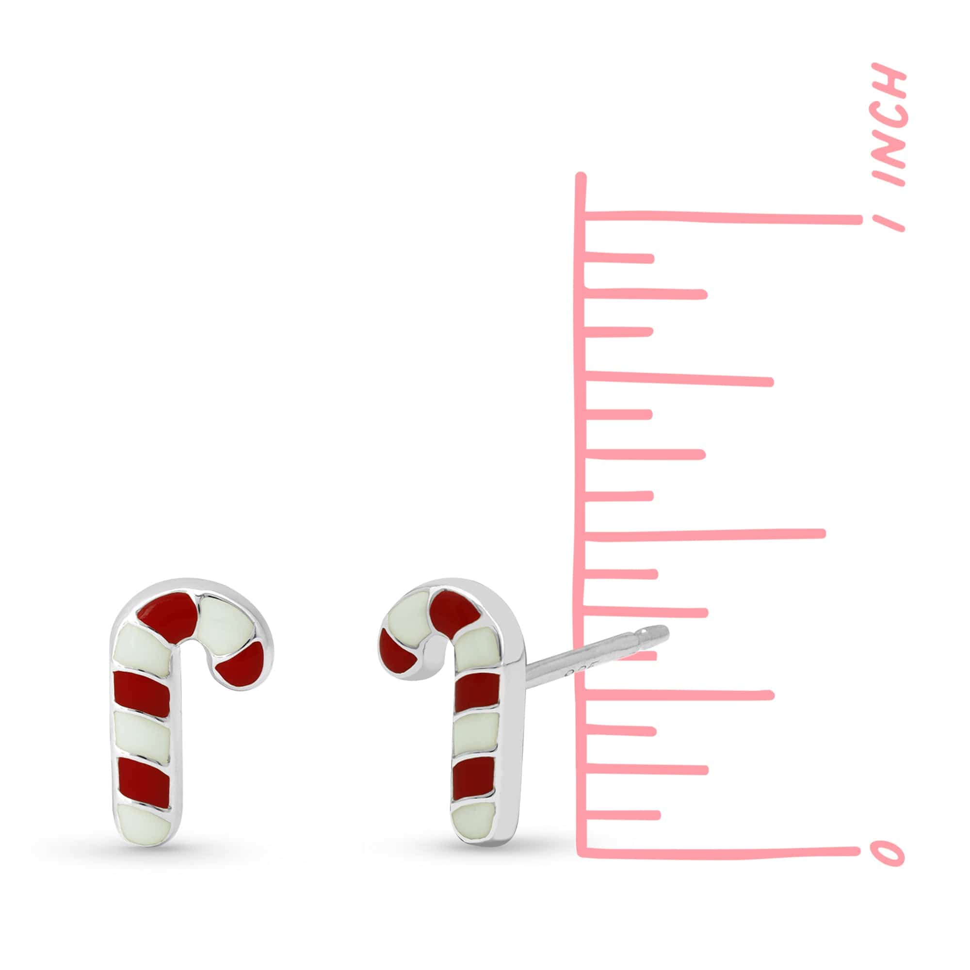Boma Jewelry Earrings Candy Cane Studs