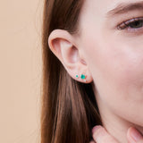 Aria Mini Round Gemstone Studs