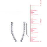 Boma Jewelry Earrings Curved Dot Long Bar Ear Crawlers