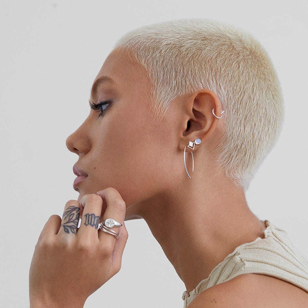 Boma Jewelry Earrings Curved Pull Through Hoops