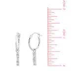 Boma Jewelry Earrings CZ Gemstone Baguette Hoops
