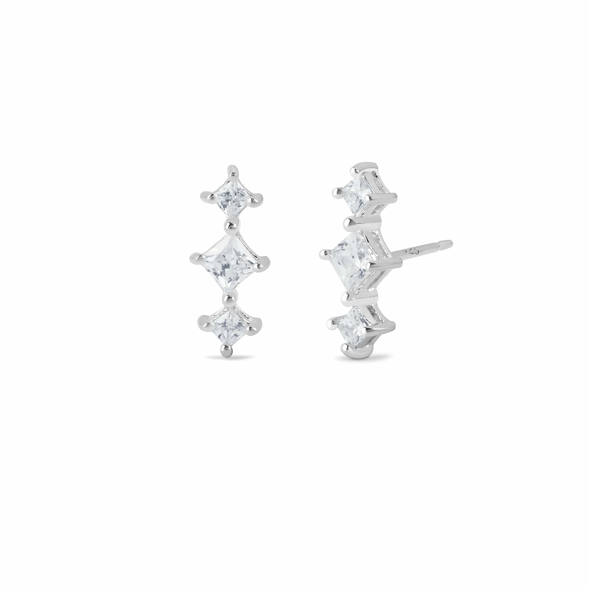 Boma Jewelry Earrings CZ Gemstone Bar Studs