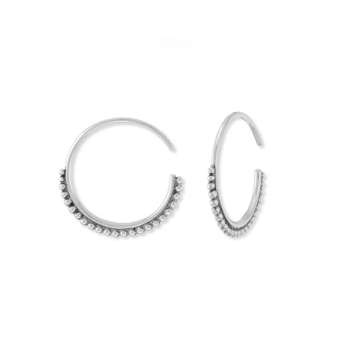 Boma Jewelry Earrings Dot Pull Through Hoops