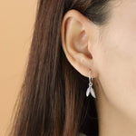Boma Jewelry Earrings Double Feather Hoops