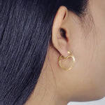 Boma Jewelry Earrings Double Heart Hoops