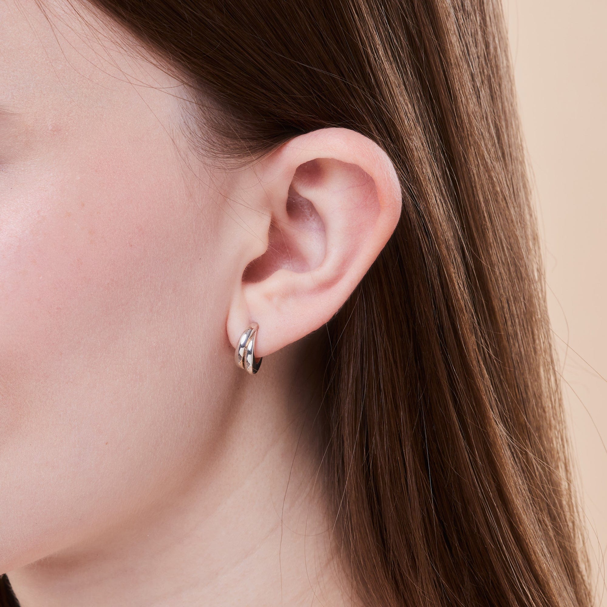 Boma Jewelry Earrings Double Lined Hoops