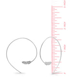 Boma Jewelry Earrings Feather Hoop Pull Through Earrings