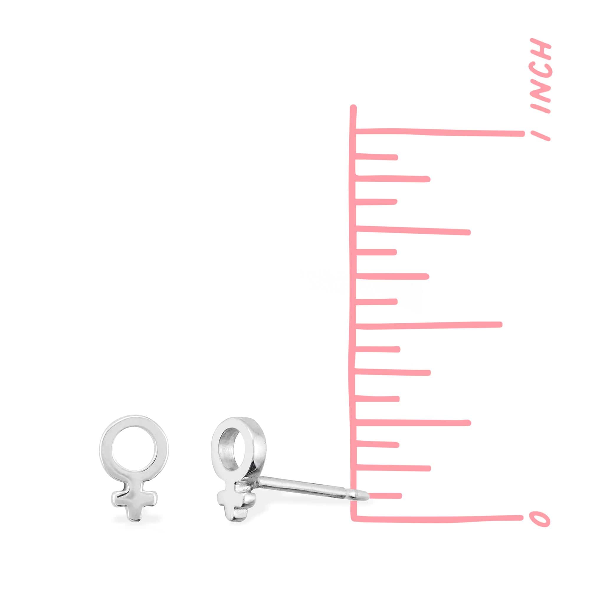 Female Symbol Earrings Studs | Symbol Studs | Boma Jewelry