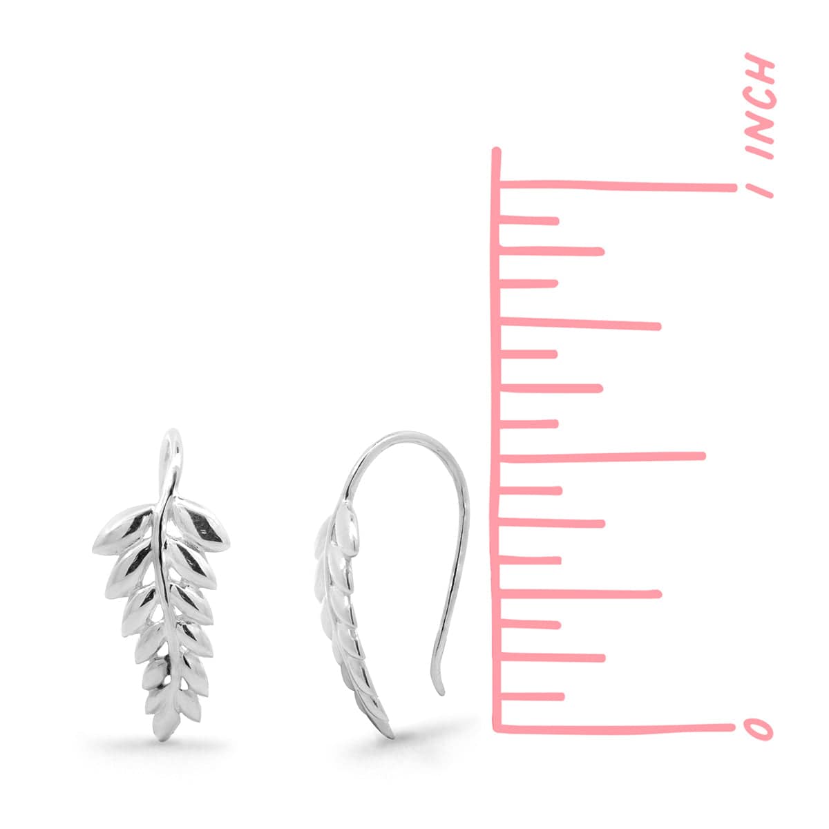 Boma Jewelry Earrings Fern Hoop Earrings