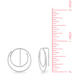 Boma Jewelry Earrings Floating Pull Through Hoops