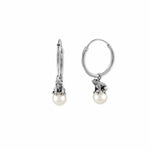 Boma Jewelry Earrings Frog on a Pearl Hoops