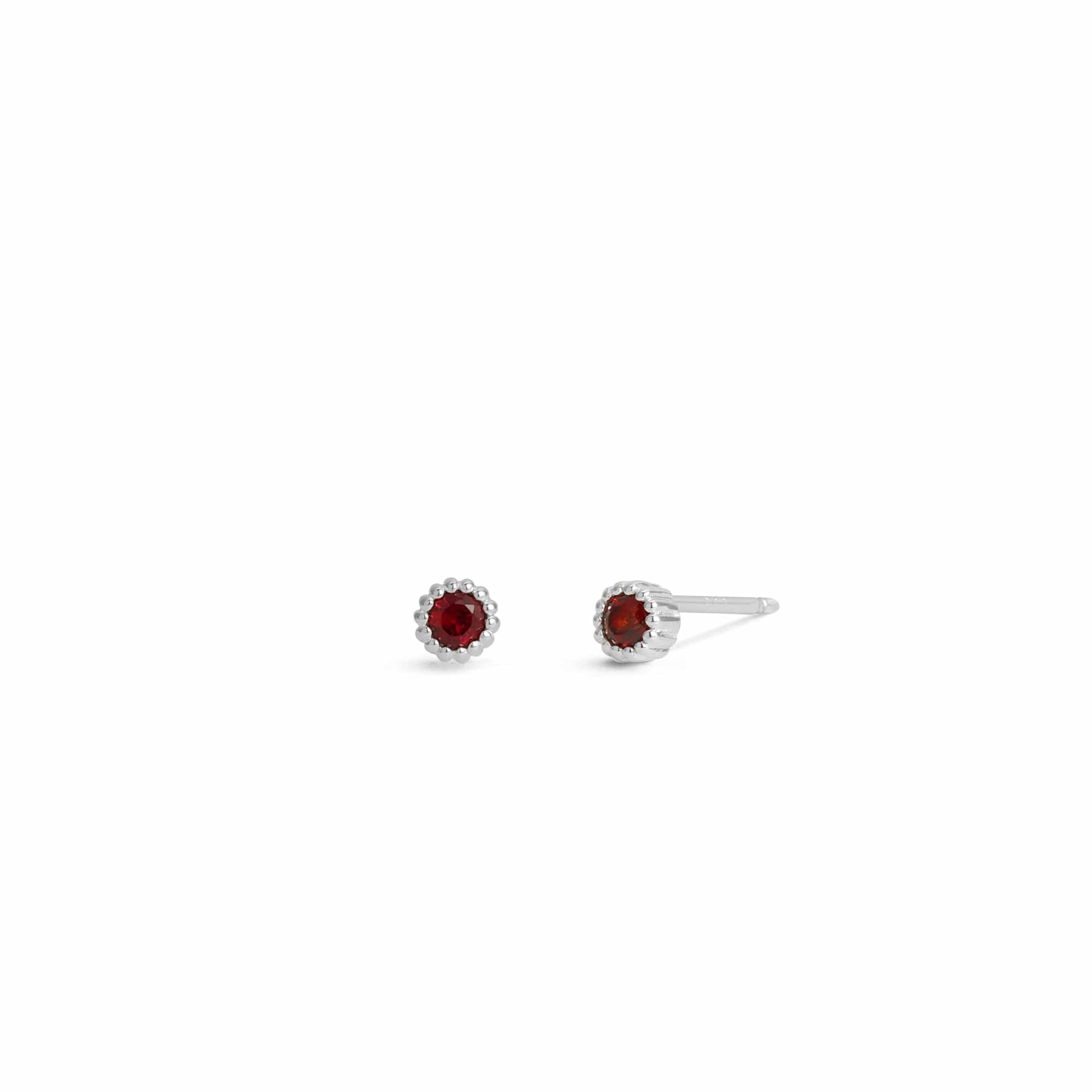 Boma Jewelry Earrings Garnet Mini Colored Gemstone Studs