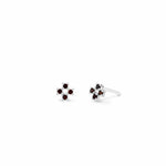 Boma Jewelry Earrings Garnet Mini Gemstone Cross Studs