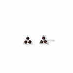 Boma Jewelry Earrings Garnet Mini Gemstone Triangle Studs