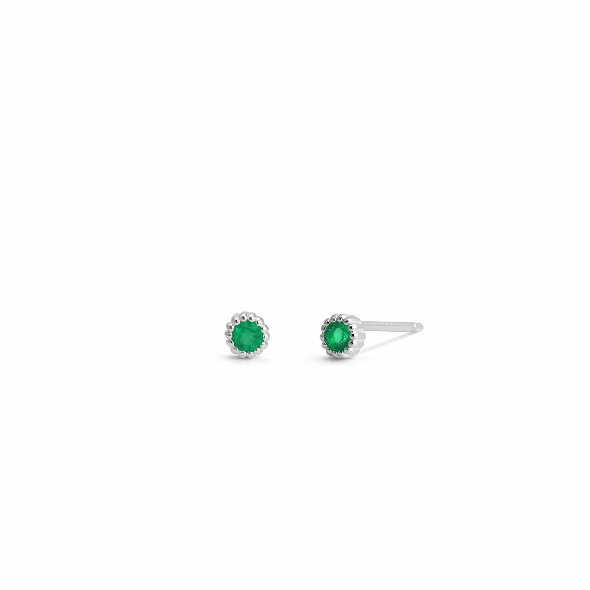 Boma Jewelry Earrings Green Onyx Mini Colored Gemstone Studs