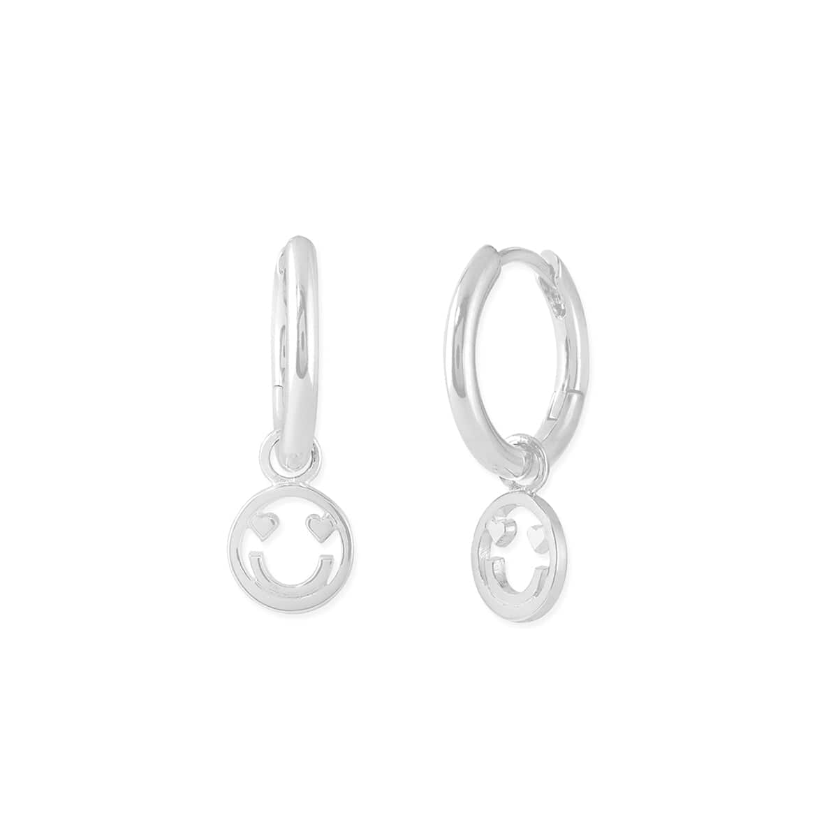 Boma Jewelry Earrings Happy Face Huggies Hoops