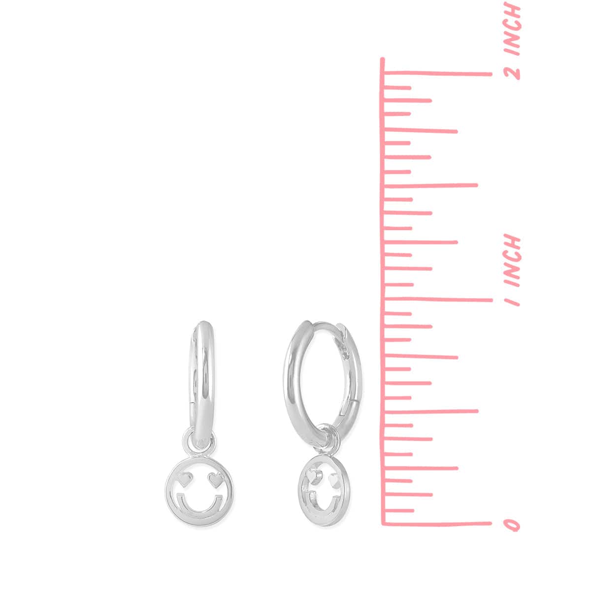 Boma Jewelry Earrings Happy Face Huggies Hoops