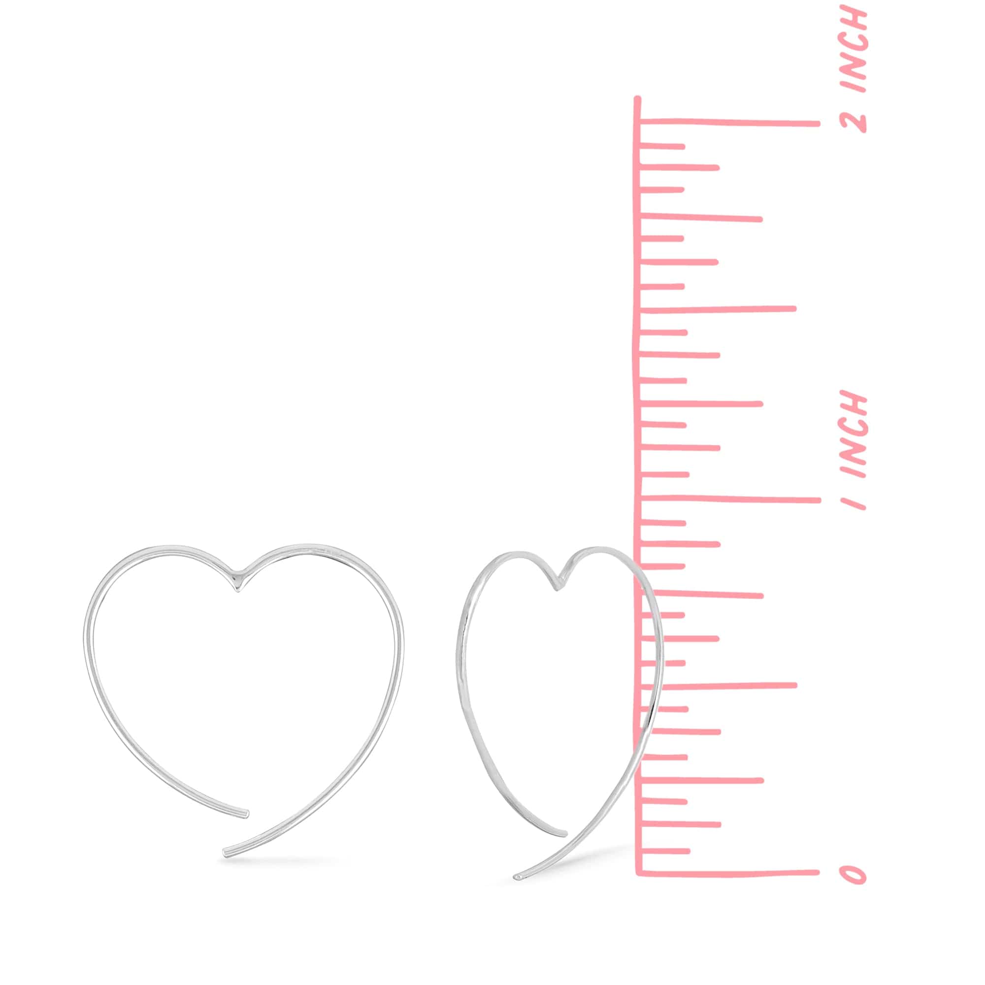 Boma Jewelry Earrings Heart Pull Through Hoops