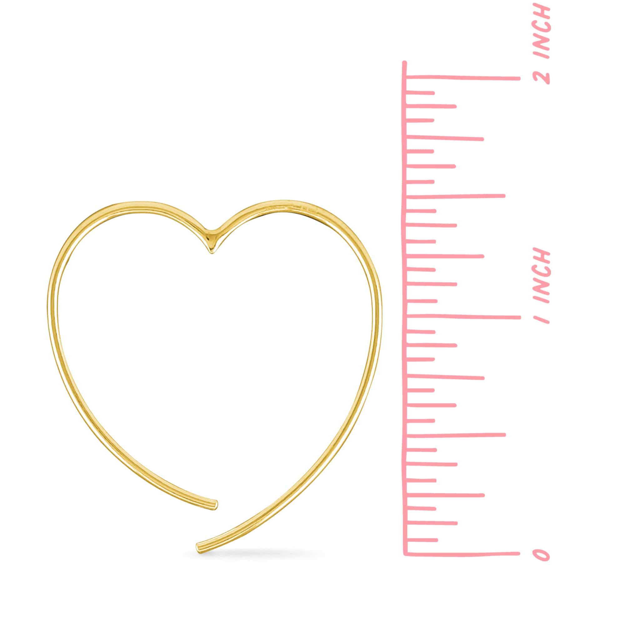 Boma Jewelry Earrings Heart Pull Through Hoops