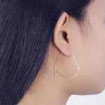 Boma Jewelry Earrings Heart Pull Through Hoops