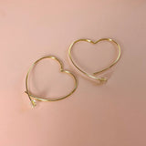 Boma Jewelry Earrings Heart Pull Through Hoops