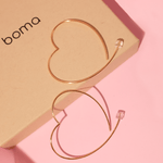 Boma Jewelry Earrings Heart Pull Through Hoops