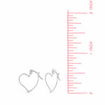 Boma Jewelry Earrings Heart Tilt Hoops