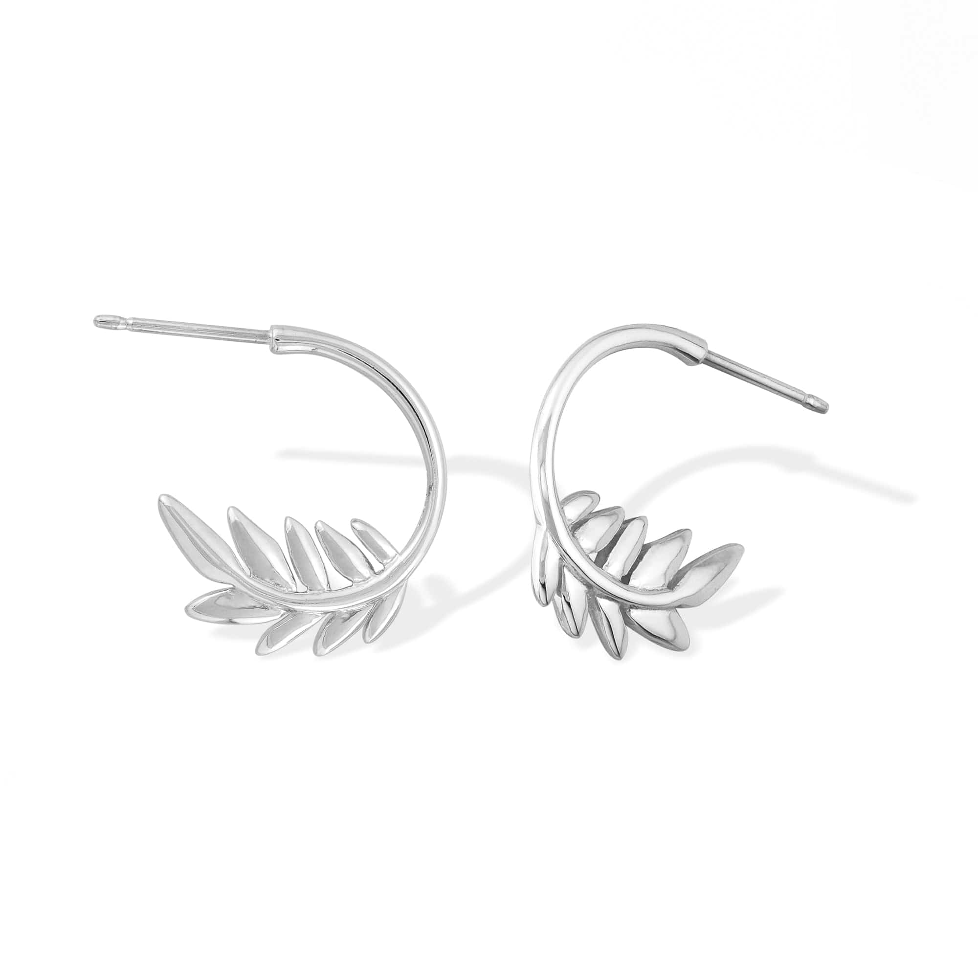 Boma Jewelry Earrings Leaf Circle Hoops Studs