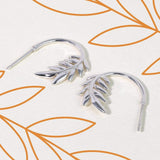 Boma Jewelry Earrings Leaf Circle Hoops Studs