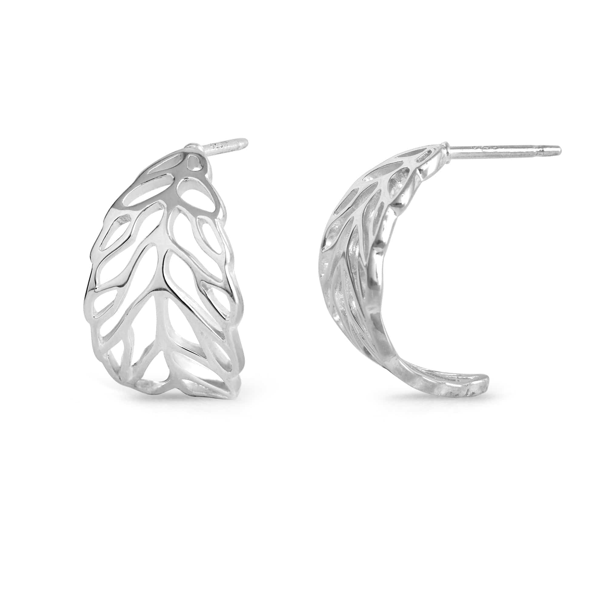 Boma Jewelry Earrings Leaf Cutout Pattern Post