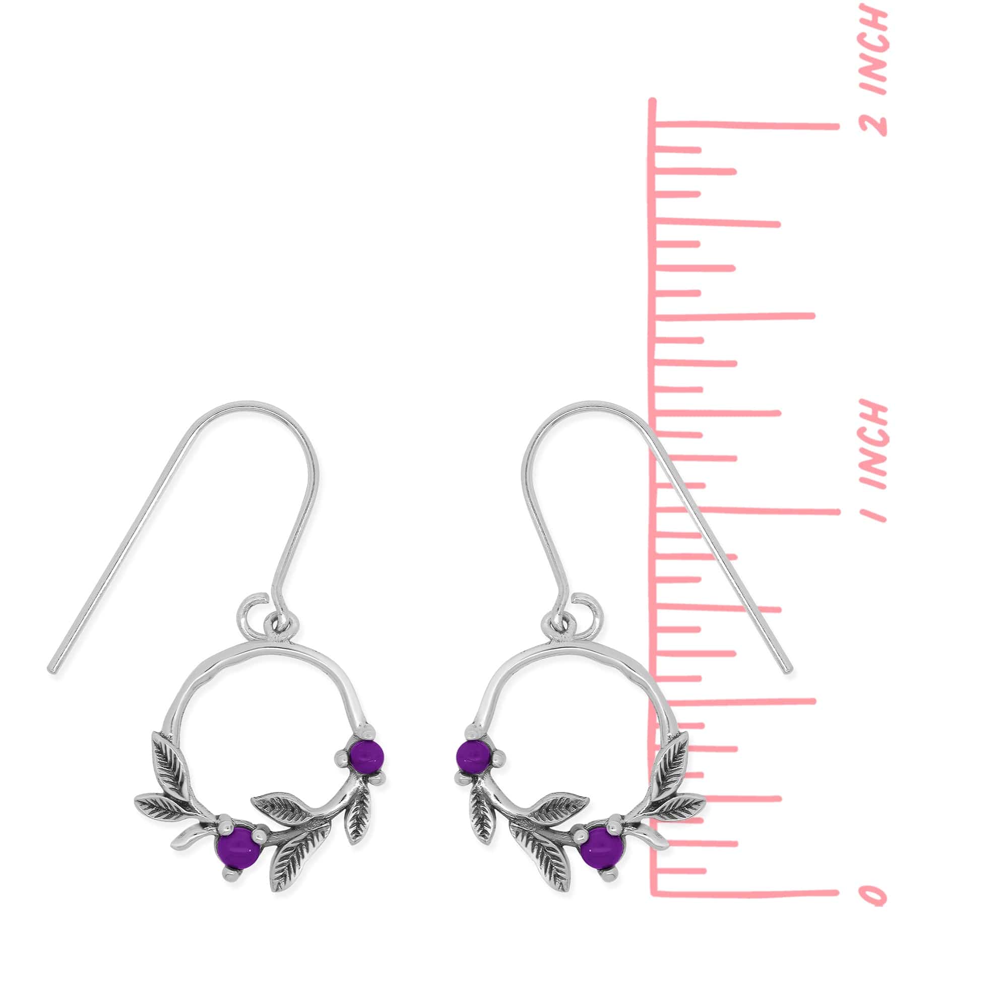 Boma Jewelry Earrings Leaf Dangle Earrings with Stone