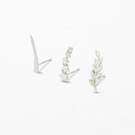 Boma Jewelry Earrings Leaf Ear Crawlers Stud Earrings