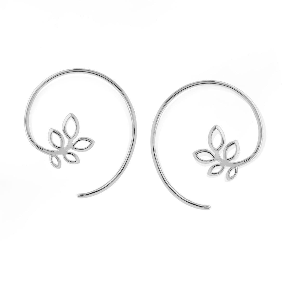 Boma Jewelry Earrings Leaf Pull Through Hoops