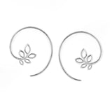 Boma Jewelry Earrings Leaf Pull Through Hoops